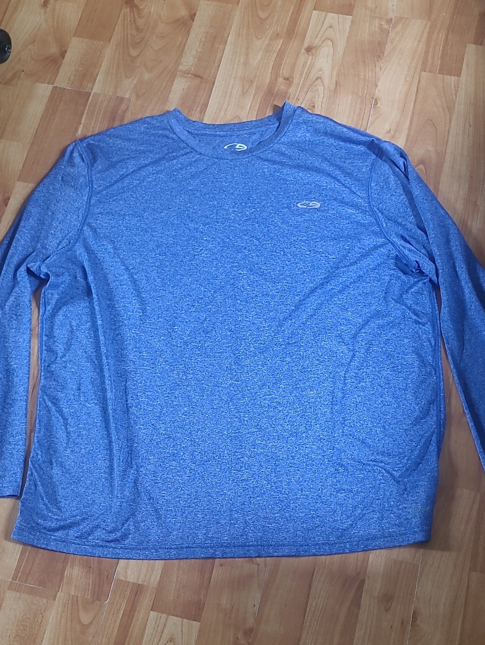 Men's Long-Sleeve Champion Heathered Blue Performance Shirt
